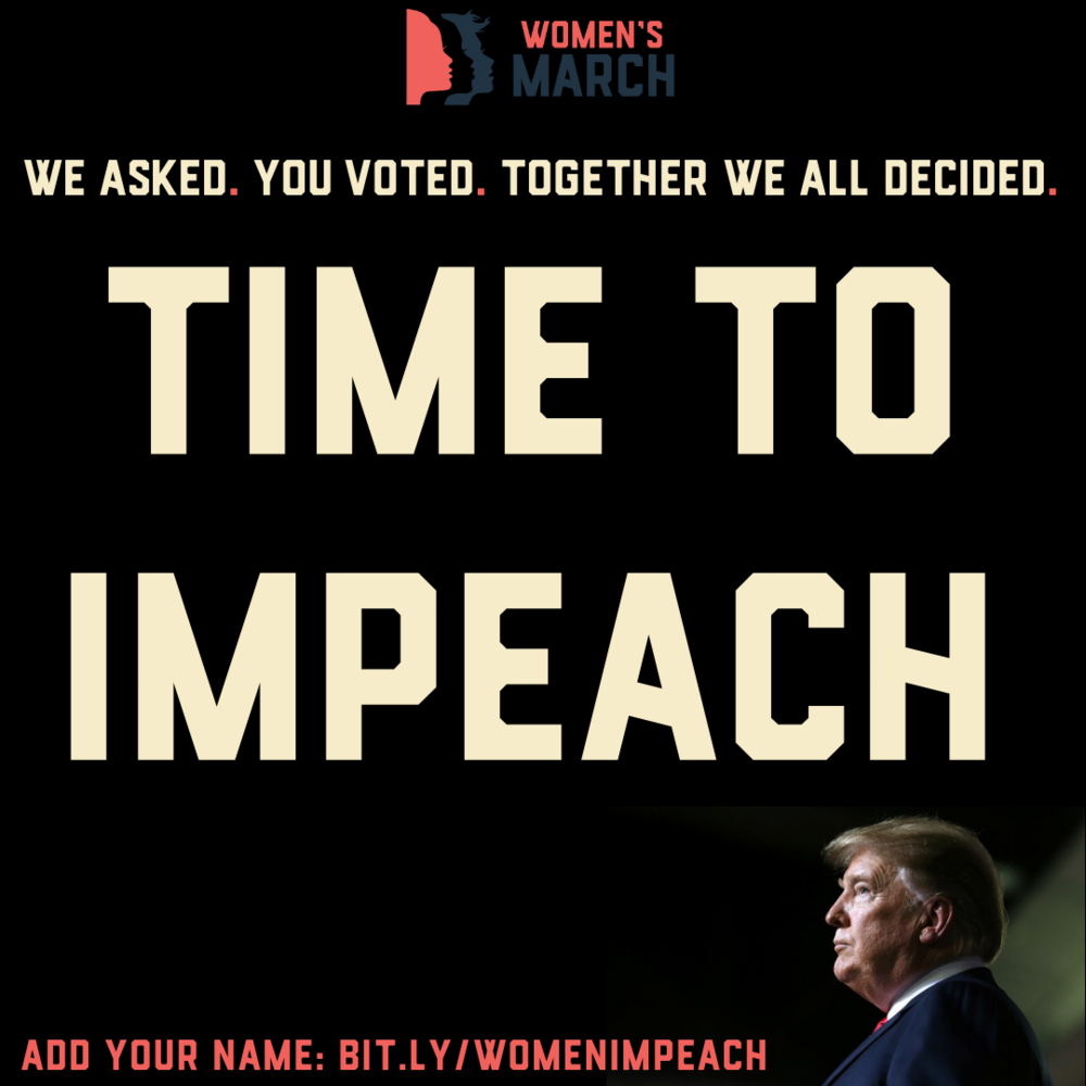 It’s #TimeToImpeach - Tell Congress: Begin an impeachment inquiry into Donald Trump.The House needs to investigate the president, and then vote to bring charges against him. Together, we can force every member of Congress to publicly vote on the legitimacy of this presidency. Together, we can make it clear that no one, not even the President of the United States, is above the law.Sign the petition. It’s #TimeToImpeach!