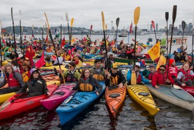 Paddle in Seattle Flotilla Protest